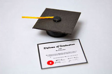 Dollhouse Miniature Graduation Cap W/Tassel